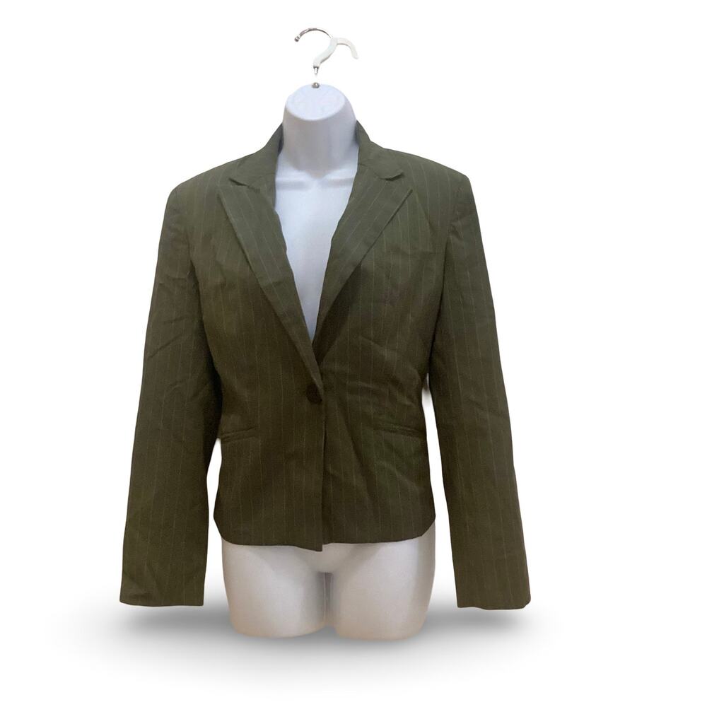 A Line Stretch Pinstripe Blazer
